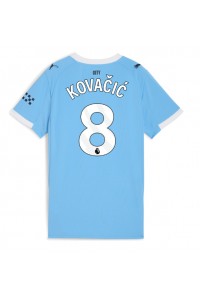 Manchester City Mateo Kovacic #8 Jalkapallovaatteet Naisten Kotipaita 2025-26 Lyhythihainen